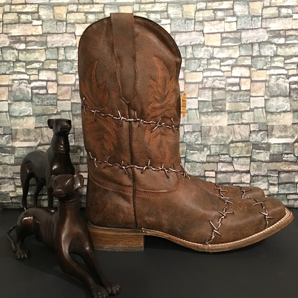 Corral Barbed Wire Western Cowboy Boots